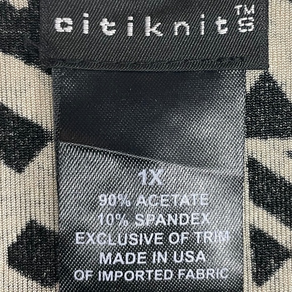 Women’s Citiknits 1X Black/Tan Top - Picture 11 of 14